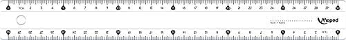 Maped Essentials 146 Double-décimètre avec étui de protection 30 cm