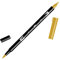 Tombow ABT-026 Fasermaler Dual Brush Pen mit zwei Spitzen, yellow gold, 1 Stück (1er Pack)