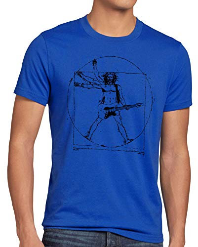 style3 Vinci Rock Herren T-Shirt Musik Festival, Größe:M, Farbe:Blau