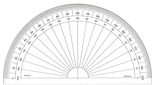 Minerva - Goniometro 180°, 20 cm, trasparente