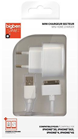 Bigben Connected Blueway MINICSIPWBB Chargeur de Voyage pour iPhone 3G/3GS/4/4S/iPod Touch