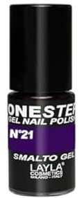 LAYLA ONE STEP Smalto Semipermanente in Gel 3-in-1 Veloce e Facile Applicazione Durata 3 Settimane Alta Pigmentazione Senza Strato di Dispersione 5ML Layla Cosmetics N.21 PURPLE RAIN (Viola)