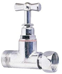 Robinet WC droit chromé à potence 12x17