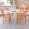 Flash Furniture Kommerzieller Stuhl für Innen und Außenbereich, aus Metall, 2 Stück, Orange
