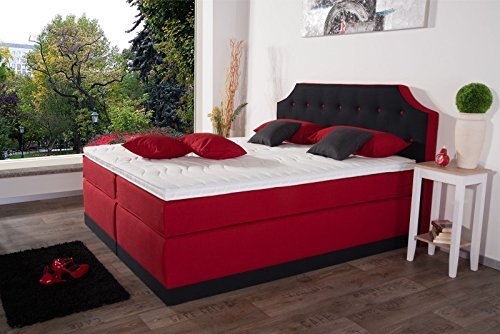 AUKONA Boxspringbett Maria 140x200, Farbe wählen und ändern, 7 Zonen Taschenfederkern-Matratze, H2 H3 H4, Komfortschaum-Topper, Lieferung und Aufbau kostenlos