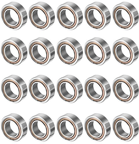 sourcing map 20 Stück MR95ZZ 5mmx9mmx3mm Doppelt Geschirmt Miniatur Tief Rillenkugellager Kugellager Rollenlager Skateboard Bearings Skateboard Kugellager Mini Kugellager Bearings