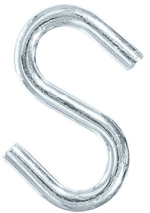 Craft County 2 Pack of 3-Inch Long Heavy-Duty Steel Utility S Shaped Hooks for Hammocks, Hanging Art, and Decorations