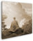 deyoli Buddhistischer Mönch Format: 70x70 Effekt: Sepia als Leinwandbild, Motiv fertig gerahmt auf Echtholzrahmen, Hochwertiger Digitaldruck mit Rahmen, Kein Poster oder Plakat
