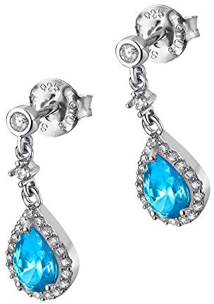 LOTUS Silver Zirkonia Ohrstecker türkis Tropfen 925 Sterling Silber Ohrringe LP1592-4/3 hochwertiger Marken-Schmuck Geschenkidee für Geburtstag Hochzeit D1JLP1592-4-3 Silber Ohrschmuck für die Frau
