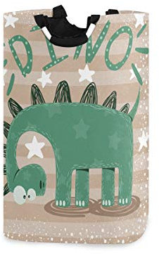 Mnsruu Großer Wäschekorb, Dino faltbar, für schmutzige Kleidung, für Badezimmer, Collage