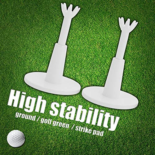VBESTLIFE 2 STÜCKE Tees Kunststoff Gummi Kissen Top Lange Tees Langlebig Mischfarben Kunststoff Tee mit Gummikopf, Üben Tees für Golfer Freizeitsport