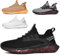Scarpe Running Uomo Ginnastica Sneaker Donna Leggere Traspirante Outdoor Sportive Calzature da Corsa Pallavolo Tennis Nero Verde Bianco Rosa Giallo Grau Orange Viola Rosso Marrone G156 Black 45EU