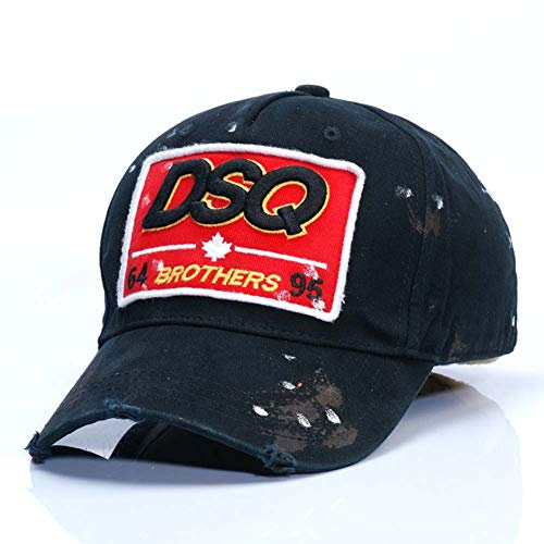 Crstal Berretto da Baseball Visiera in Nero Uomo Berretto da Baseball Regolabile Hip Hop Dsq Trucker Berretto Sport Berretto Hip-Hop (Color:Nero)