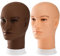 Dicunoy Set mit 2 Glatzen Mannequin-Kopf, Schaufensterpuppenkopf männlich, Professionelle Männliche Kosmetologie Mannequin Schaufensterpuppe für Perücke, Schaufenster