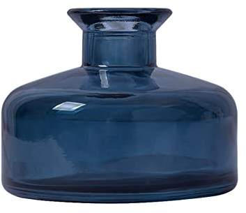 Bamboopack 200ml/6.7oz Empty Glass Diffuser Bottle Diffuser Jar Big Belly Aromatherapy Container Fragrance Accessories Use (Dark Blue)