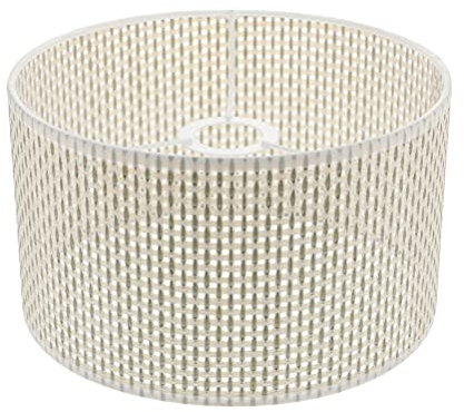 Pantalla 30Cm Lámpara Colgante Pantalla Tejida Gran Pantalla de Tambor para Lámpara de Mesa Iluminación de Pared Beige