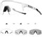 KAPVOE Photochromatische Selbsttönend Fahrradbrille TR90 Rahmen für Herren Damen Klar Sportsonnenbrille Sport Radfahren MTB Radbrille Fahren Sportbrille Baseball Laufen klar Weiß 03