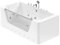 Vente-unique-Baignoire balnéo vitrée semi-îlot à leds DYONA - 1 place - 260L - 170 * 85 * 58cm - Blanche