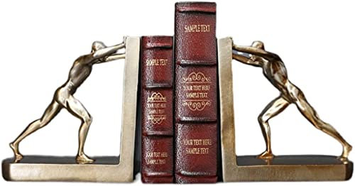 serre-livres Serre-livres de luxe de style européen, serre-livres en résine de caractère, étagère de couleur laiton homme musclé, serre-livres décoratifs, support de serre-livres les serre-livres
