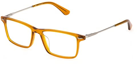 Police VPLD92 Brille, Shiny TRANSP.Orange, 53 für Herren, Shiny Transp.Orange