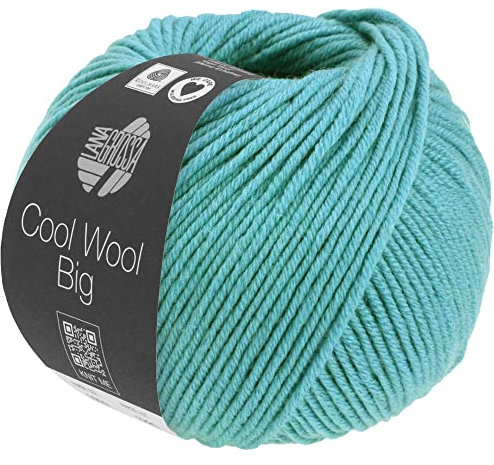 LANA GROSSA Cool Wool Big Melange | Extrafeine Merinowolle waschmaschinenfest und filzfrei | Handstrickgarn aus 100% Schurwolle (Merino) | 50g Wolle zum Stricken & Häkeln | 120m Garn FB 1614