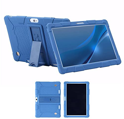 Custodia per tablet da 10,1 pollici, antiurto, resistente, con supporto, universale, in silicone, per tablet da 10,1 pollici, colore blu