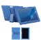 Étui de protection universel en silicone blindé pour tablette 10,1 - Résistant aux chocs - Avec support - Pour tablette PC de 10,1 (bleu)