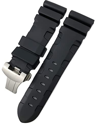 AEMALL Gummi-Uhrenarmband, 22 mm, 24 mm, 26 mm, Silikon-Uhrenarmband für Panerai Submersible Luminor PAM wasserdichtes Armband