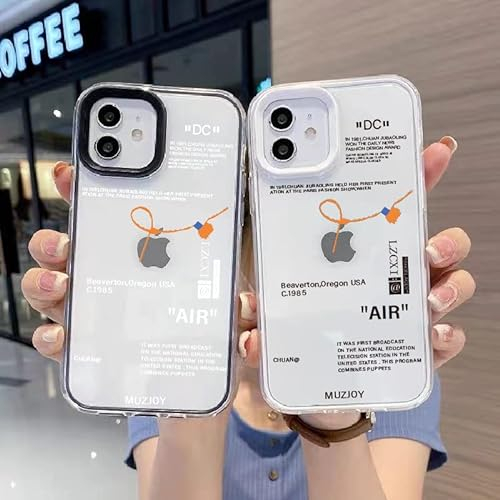 Devineresse Hot Off Handyhülle für iPhone 13 13 PRO 13 PRO MAX, Ins Weiß und Schwarz Buchstabe Klar Weich TPU Schutzhülle - Blau - für iPhone 13
