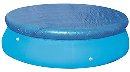 Hoement Poolabdeckung Rund 183cm Wetterbeständig Staubdicht Regenschutz Blaue Schwimmbadabdeckung für Aufblasbare und Rahmenpools Terrasse Hinterhof