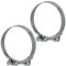 AERZETIX - C63726 - Lot de 2 colliers de serrage à tourillon 80-85 mm - largeur de la bande 24 mm - en acier - couleur argent - fluides clé plate tuyaux gaines ventilation