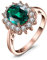 JewelryPalace Prinzessin Diana Kate Middleton Edelstein Smaragd Ringe Rosegold, Verlobungsring Eheringe Promise Ring Silber 925 Damen, Silberringe Damenring Antragsring Ringe, Damen Schmuck 53
