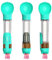 Botella 4 en 1 con agua, multifuncional, alimentos, bolsas de caca y pala para caca (500 ml, multicolor) para mascotas