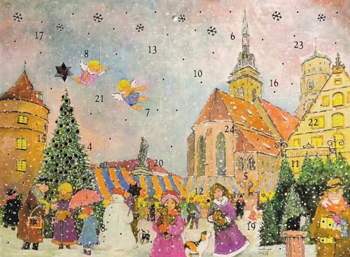 chemstickattack Nostalgischer Adventskalender Stuttgart aus Karton zum aufhängen A4