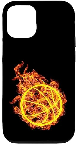 Feuer Basketball Ball Flammende Basketball Spieler Hülle für iPhone 12/12 Pro