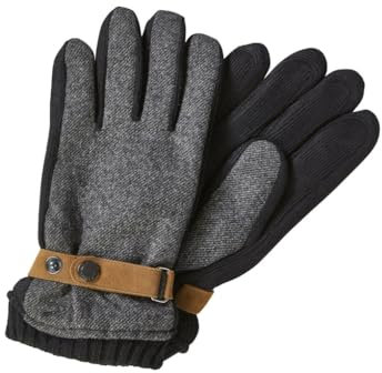 camel active Herren 408290-4G29 Winter-Handschuhe, Schwarz, L