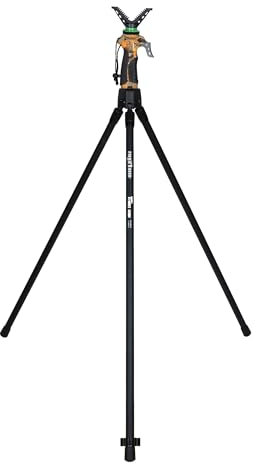 FIERY DEER Soporte para Rifle, Trípode para Caza Ajustable en Longitud, Bípode Versátil para Caza, Bastón de Aluminio para Caza (160 CM)