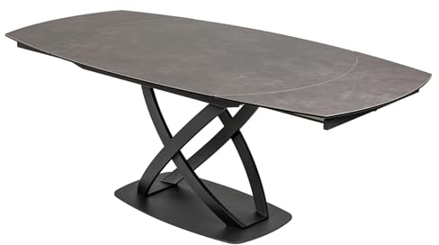 Riess Ambiente Ausziehbarer Design Esstisch Inception 130-190cm anthrazit Keramik