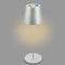 BRILONER - LED Tischlampe kabellos mit Touch, buntes RGB+W Licht, höhenverstellbar, Nachttischlampe, Leselampe, LED lampe, Campinglampe, Tischleuchte, Akku Lampe, Outdoor, 36x10,5 cm, Silberfarbig