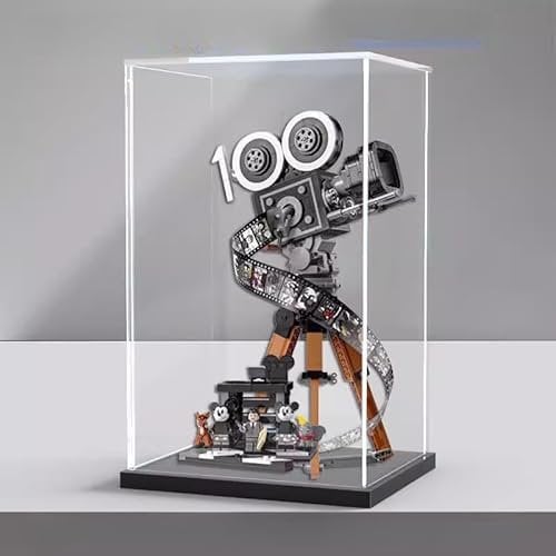Acrylic Display Case for LEGO 43230 Walt Disney Tribute Camera Building Kit, Transparent Dustproof Display Box - Not Included Models (Style D)
