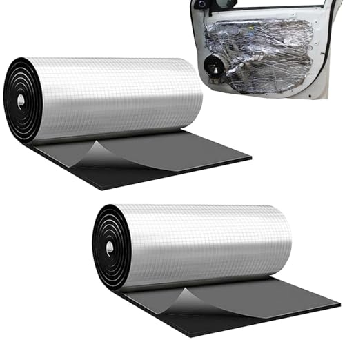5MM Dämmmatte Auto Schallschutzmatte Isolierung Matte Schallschutz - 2 STÜCK Dämmmatte Selbstklebend Anti Dröhn Matte Auto Dämmung, 50cmX100cm