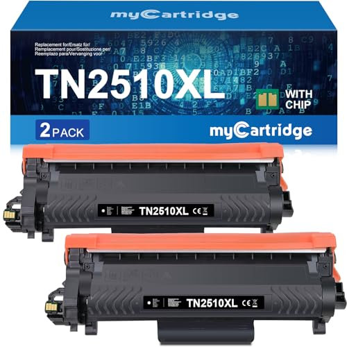MYCARTRIDGE TN2510 XL Toner Kompatibel für Brother TN2510XL TN-2510XL für HL-L2400DW HL-L2400DWE MFC-L2827DW MFC-L2835DW DCP-L2620DW DCP-L2627DW DCP-L2660DW (Schwarz 2-Pack)