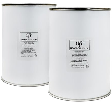 Cera Depilatoria Natural Rosa 1600 gramos | Cera para Depilación Profesional, Hidrata y Protege la Piel
