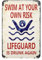 Milisten Metall-Pool-Regeln-Schild Schwimmen Auf Eigene Gefahr Wandkunst Lustige Schwimmbad-Schilder Für Pool-Hinterhof-Außendekoration