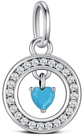 Silber Herz Zirkon Geburtsstein Charm Anhänger für Pandora Me Armbänder | 925 Sterling Silber Charm Anhänger Herz-Charm, Geburtstag, Muttertag, Weihnachten, Schmuck, Geschenke für Frauen