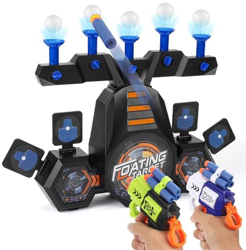 ZWOOS Cible pour Nerf, Cible Flottante Électrique Shooting Game, Cible Nerf Electronique, 2 Jouet Pistolet Cible Rechargeable, Jeux de Tir pour Enfants Paques, Noël, Cadeaux d'anniversaire