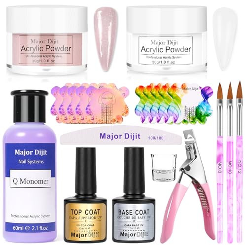 DouborQ Acrylic Nail Kit Starter Set Acrylic Nail Art Supplies for Beginner with Everything (02 04)