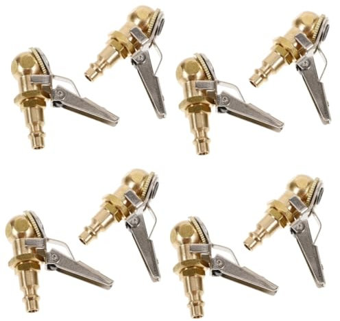 ULTECHNOVO 4 Sätze Aufblasbares Spannfutter Aufblasluftkompressor Kabellos Auto Tragbar Ventil Inflator-kompressor Bullseye Pro Reifenfüller Liner Aufblasgerät Draht Metall Golden 2 Stück * 4