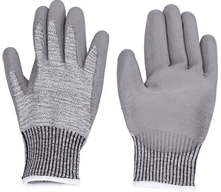 Mavaol Cut Resistant Gloves, Breathable, Flexible, Non Slip Grip, F Level Protection, Comfortable Fit for Electronic Maintenance, Gardening, and Logistics (l)