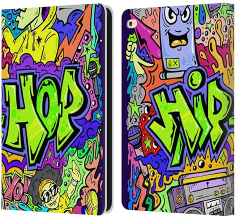 Head Case Designs Licenza Ufficiale Mark Ashkenazi Musica Hip Hop Graffiti Custodia Portafoglio in Pelle Compatibile con Apple iPad Air 2 (2014)